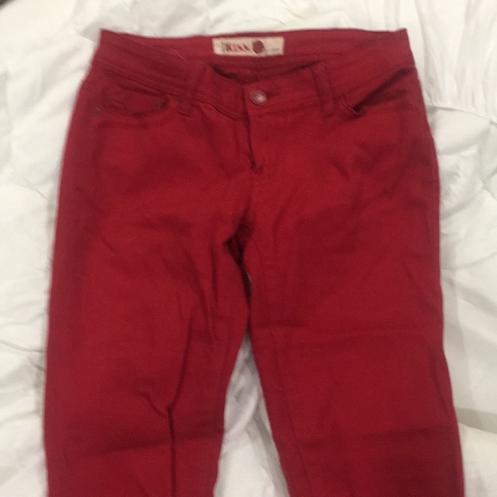 Junior red skinny jeans